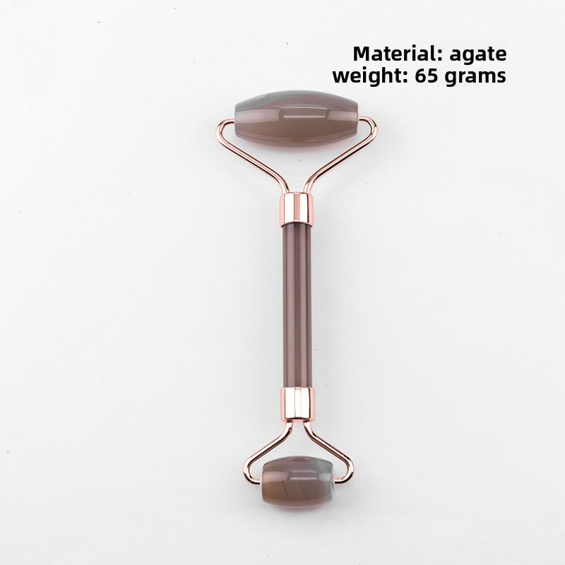 Dual Head Jade Facial Massager Roller and Gua Sha Set