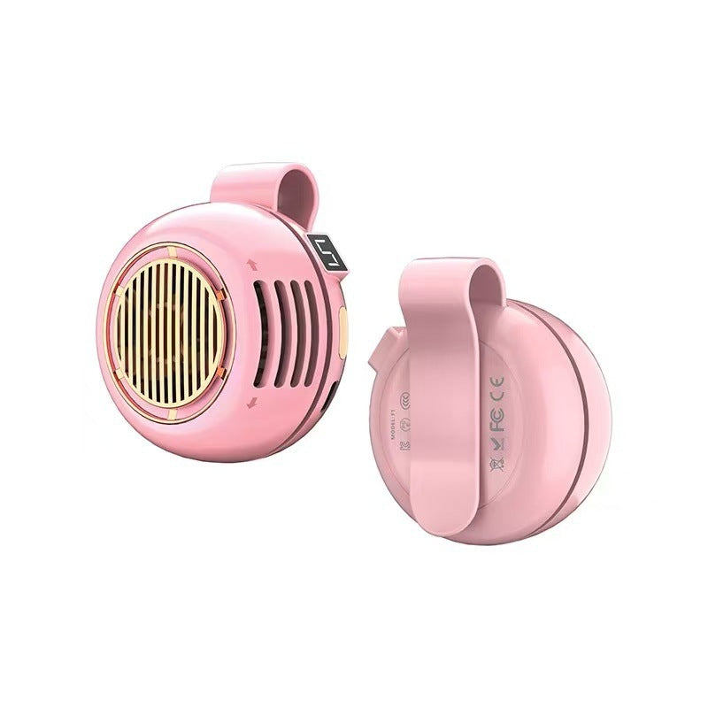 Portable USB Clip On Neck Fan with Strong Airflow Ultra Quiet 12 Hour Battery Life for Travel Office