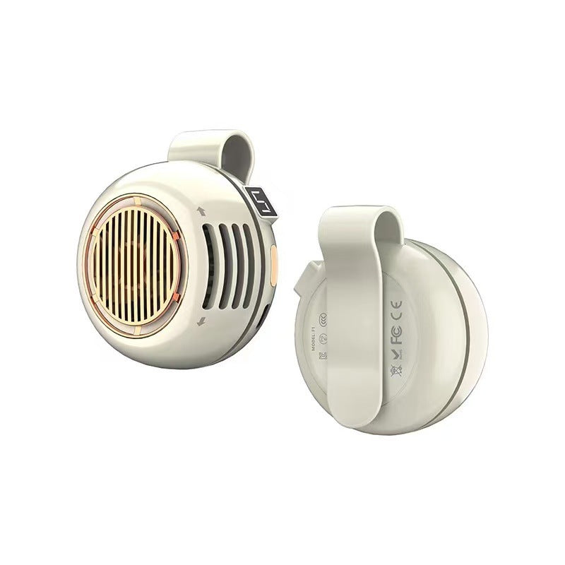 Portable USB Clip On Neck Fan with Strong Airflow Ultra Quiet 12 Hour Battery Life for Travel Office
