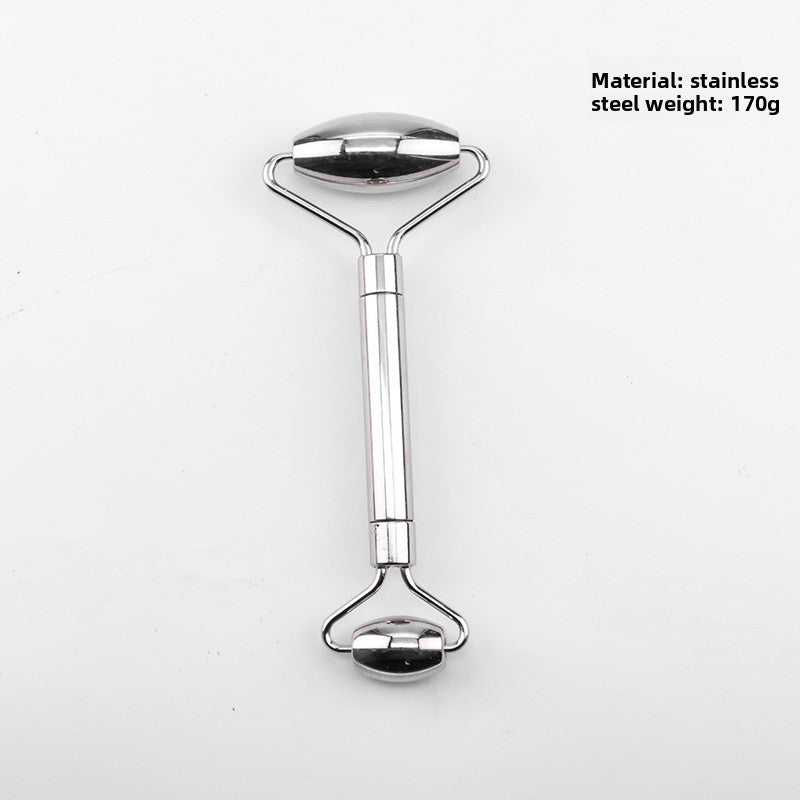 Dual Head Jade Facial Massager Roller and Gua Sha Set