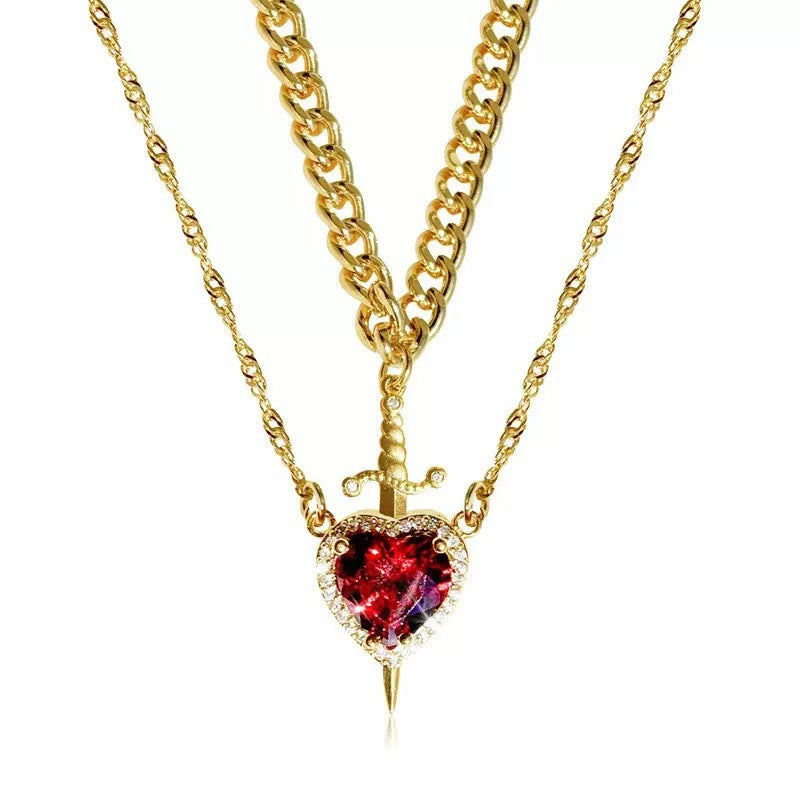 Heart Arrow Couple Necklace Titanium Steel Jewelry