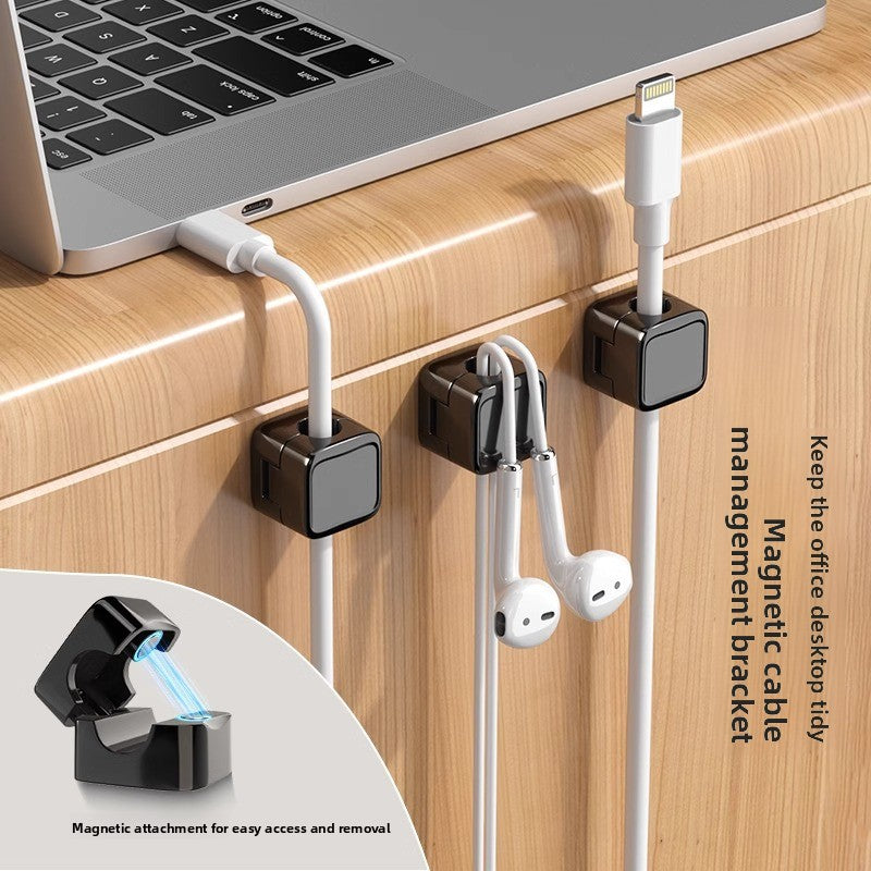 Magnetic Cable Holder Desktop Organizer