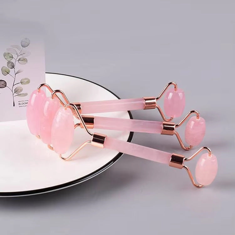 Dual Head Jade Facial Massager Roller and Gua Sha Set